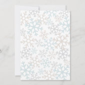 Snowflake Winter Geslacht Onthulling Kaart (Achterkant)
