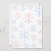 Snowflake Winter Geslacht Onthulling Kaart (Achterkant)