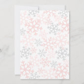 Snowflake Winter Girl Baby shower Kaart (Achterkant)