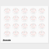 Snowflake Winter Girl Baby Shower Ronde Sticker (Vel)