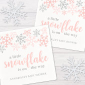 Snowflake Winter Girl Baby Shower Servet