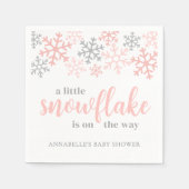 Snowflake Winter Girl Baby Shower Servet (Voorkant)