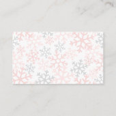Snowflake Winter Girl Books For Baby Shower Informatiekaartje (Achterkant)