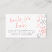 Snowflake Winter Girl Books For Baby Shower Informatiekaartje (Voorkant)