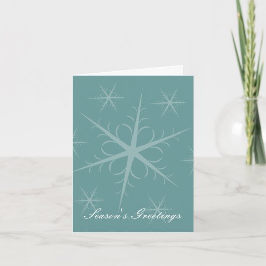 Snowflake Winter Holiday Greeting Cards Feestdagen Kaart (Voorkant)