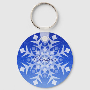 Snowflake Winter Holiday Kerstmis Sleutelhanger