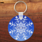 Snowflake Winter Holiday Kerstmis Sleutelhanger (Voorkant)