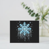 Snowflake Winter Kerstmis Briefkaart (Staand voorkant)