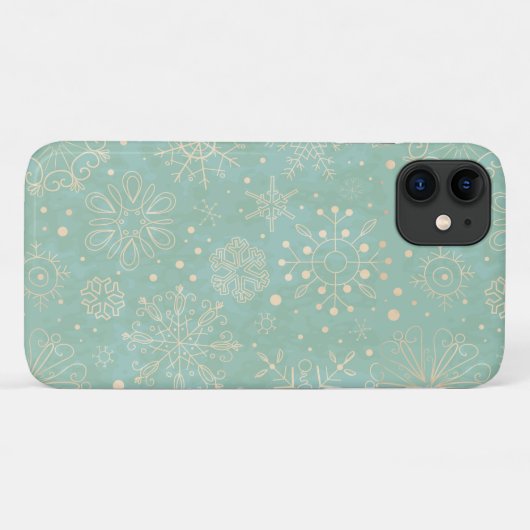 Snowflake Winter Kerstmis Case-Mate iPhone Case (Achterkant (horizontaal))