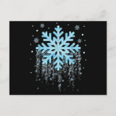 Snowflake Winter Kerstmis Feestdagenkaart (Voorkant)