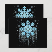 Snowflake Winter Kerstmis Feestdagenkaart (Voorkant / Achterkant)