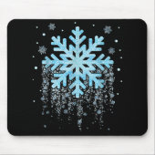 Snowflake Winter Kerstmis Muismat (Voorkant)