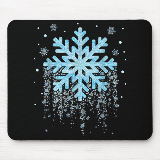 Snowflake Winter Kerstmis Muismat (Voorkant)