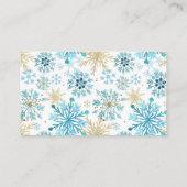 Snowflake Winter Nutkraker Diaper Raffle Informatiekaartje (Achterkant)