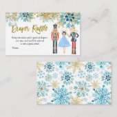 Snowflake Winter Nutkraker Diaper Raffle Informatiekaartje (Voorkant / Achterkant)