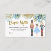 Snowflake Winter Nutkraker Diaper Raffle Informatiekaartje (Voorkant)