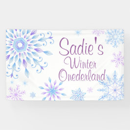 Snowflake Winter One-Derland First Birthday Spandoek