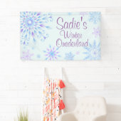 Snowflake Winter One-Derland First Birthday Spandoek (Insitu)