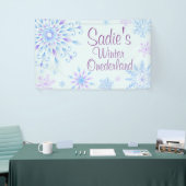 Snowflake Winter One-Derland First Birthday Spandoek (Beurs)