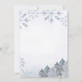 Snowflake Winter Onederland 1e verjaardag Kaart (Achterkant)