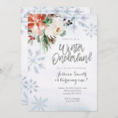 Snowflake Winter Onederland 1e verjaardag Kaart (Voorkant / Achterkant)