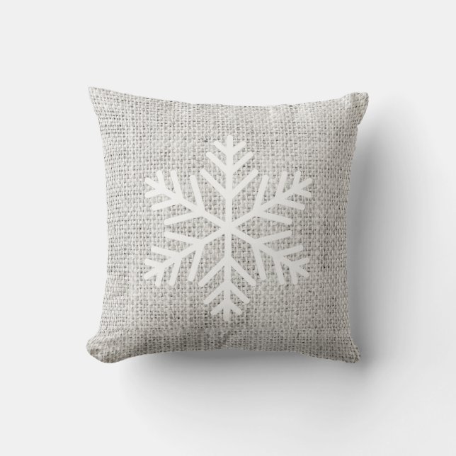 Snowflake Winter Pillow-decor Kussen (Voorkant)