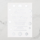 Snowflake Winter Quinceanera Folie Uitnodiging (Voorkant)