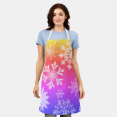 Snowflake Winter Schort - Vakantie Koken & Bakken (Gedragen)