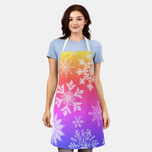 Snowflake Winter Schort - Vakantie Koken & Bakken (Gedragen)