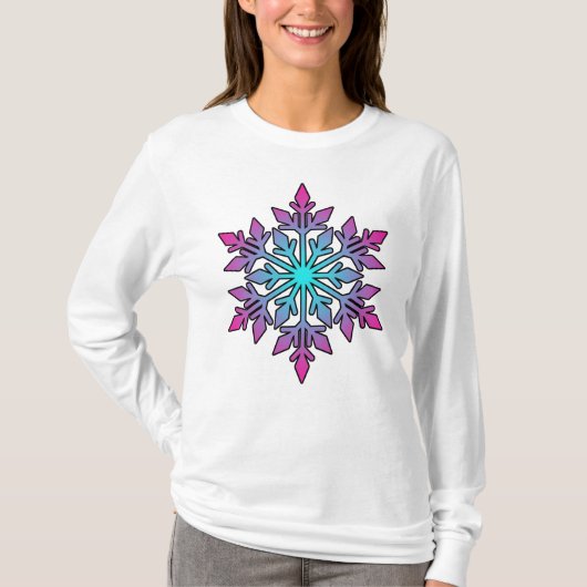 SNOWFLAKE-Winter Sport, Snowboard, Ski, Weer T-shirt (Voorkant)