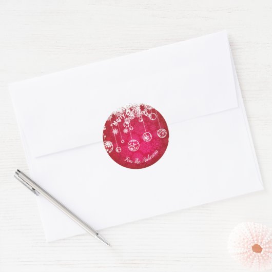 Snowflake Winter Sticker kerstachtergrond (Envelop)