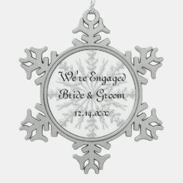 Snowflake Winter Verloving Tin Sneeuwvlok Ornament