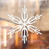 Snowflake Winter Vinyl Window Cling Raamsticker (Vel 2)