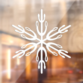 Snowflake Winter Vinyl Window Cling Raamsticker