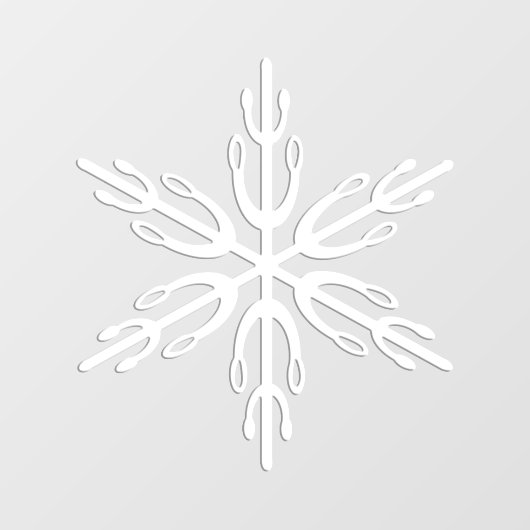 Snowflake Winter Vinyl Window Cling Raamsticker (Vel)