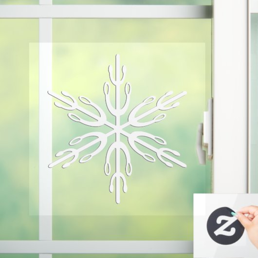 Snowflake Winter Vinyl Window Cling Raamsticker (Huis)