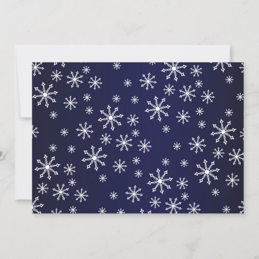 Snowflake Winter Vrijgezellenfeest Kaart (Achterkant)