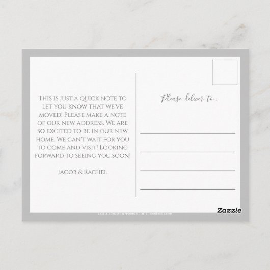 Snowflake Winter We hebben een bewegende aankondig Briefkaart (Achterkant)