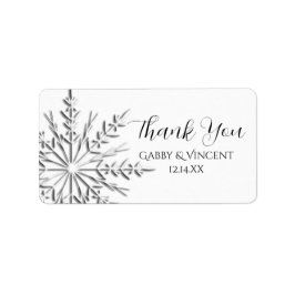 Snowflake Winter Weddenschap Etiket