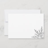 Snowflake Winter Weddenschap Hartelijk dank Notitiekaartje (Achterkant)