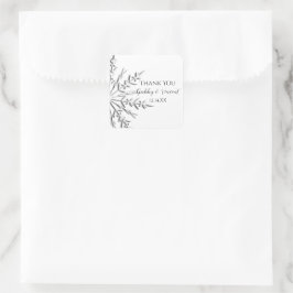 Snowflake Winter Weddenschap Vierkante Sticker