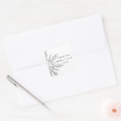 Snowflake Winter Weddenschap Vierkante Sticker (Envelop)