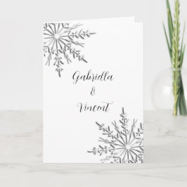 Snowflake Winter Wedding Kaart