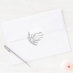 Snowflake Winter Wedding Ronde Sticker