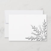 Snowflake Winter Wedding RSVP Response Kaart (Achterkant)