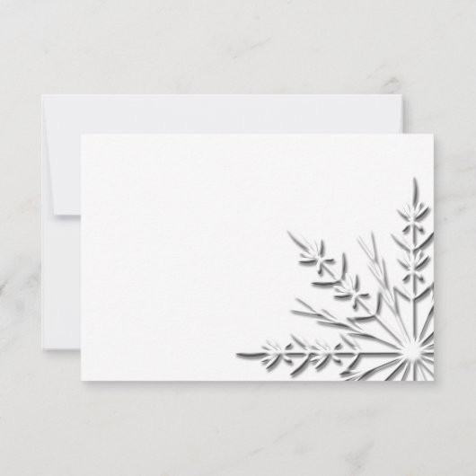 Snowflake Winter Wedding RSVP Response Kaart (Achterkant)