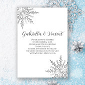 Snowflake Winter Wedding Save the Date Kaart