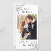 Snowflake Winter Wedding Save the Date Photo Card (Voorkant)