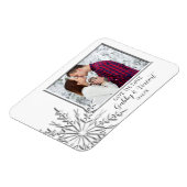 Snowflake Winter Wedding Save the Date Photo Magneet (Linkerzijde)