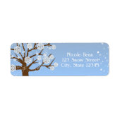Snowflake Winter Wonderland Adresetiketten Etiket (Voorkant)